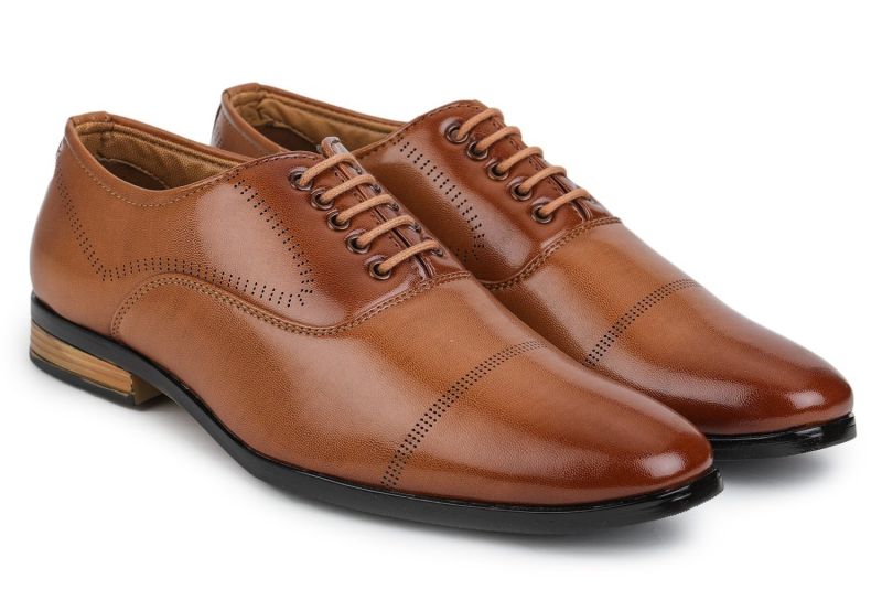 Mens Tan Brown Leather Formal Shoes