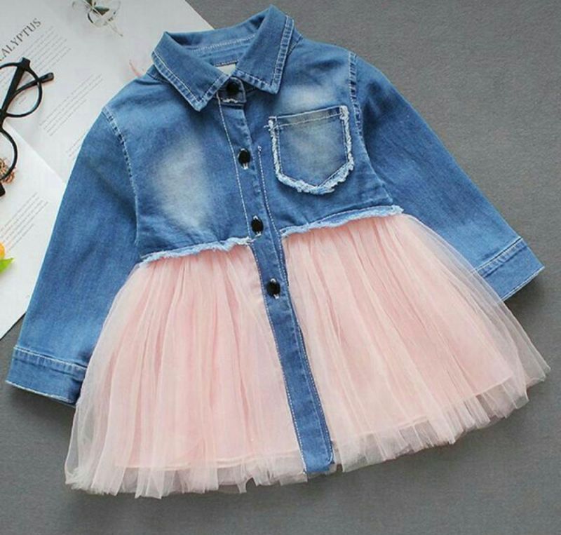 Fancy Denim Shirt Top