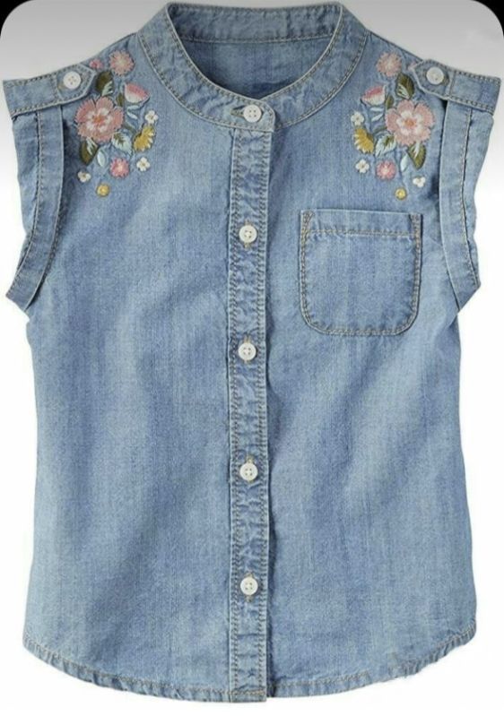 Ladies Half Sleeve Denim Shirt