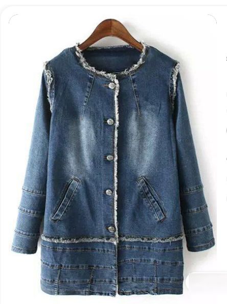 Ladies Long Denim Jacket