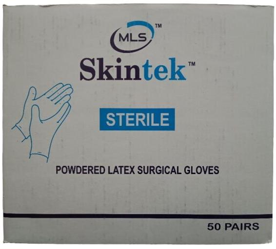 Skintek Powdered Latex Sterile Surgical Gloves