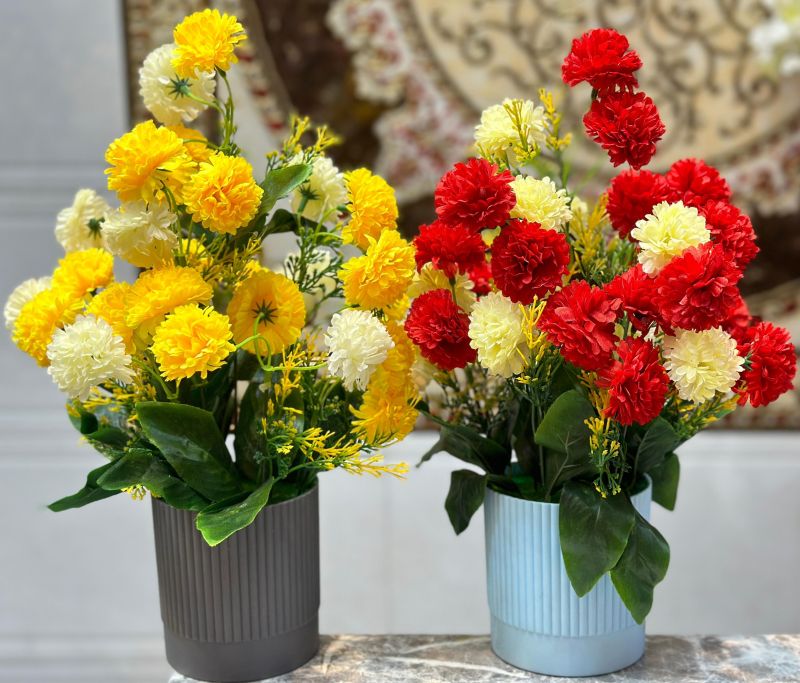 Artificial Multi Genda Flower Bouquet