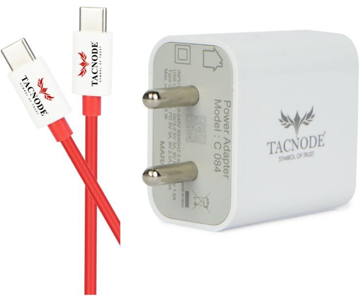 Tacnode 25 Watt Super fast usb & C Port Home Charger with Usb to C To C Cable