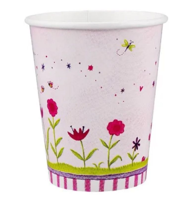 250 ml Disposable Printed Paper Glass