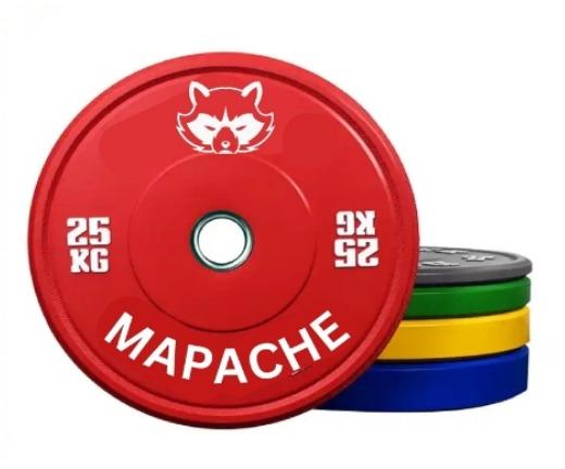 Mapache 60kg Weightlifting Gym Rubber Bumper Weight Plates