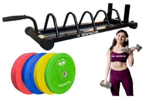 Mapache Weight Rod and Bumper Plate Rack