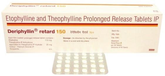 Deriphyllin Retard 150 Mg Tablets