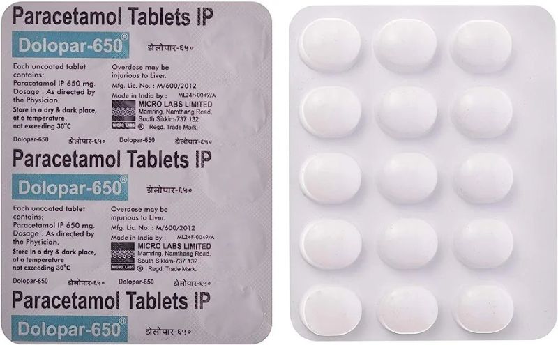 Dolopar-650 Paracetamol Tablets