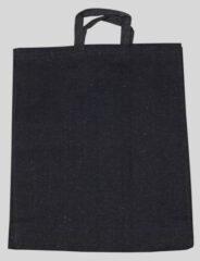 Plain Black Cotton Shopping Bag