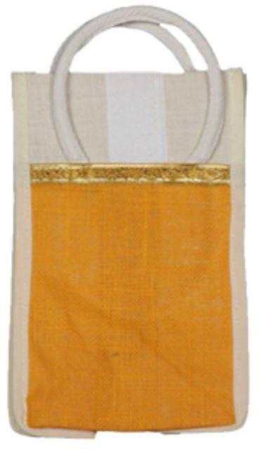 Yellow Plain Jute Bag