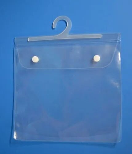 Transparent PVC Hanger Button Pouch