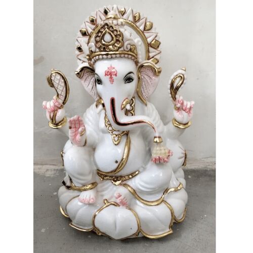 Colored Marble Ganesha Statue
