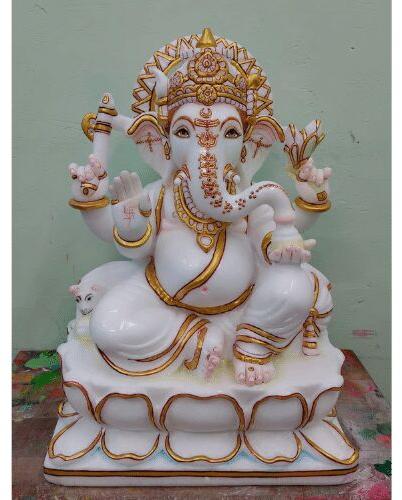 Indian Marble Ganesha Statue