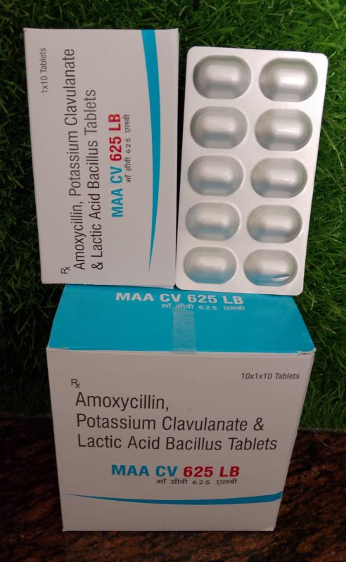 Amoxyiline 500 mg clavulanate 125 mg lactobacilluas