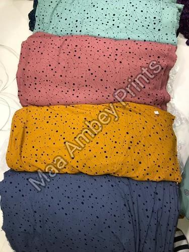 Polyester malai makhan print fabrics
