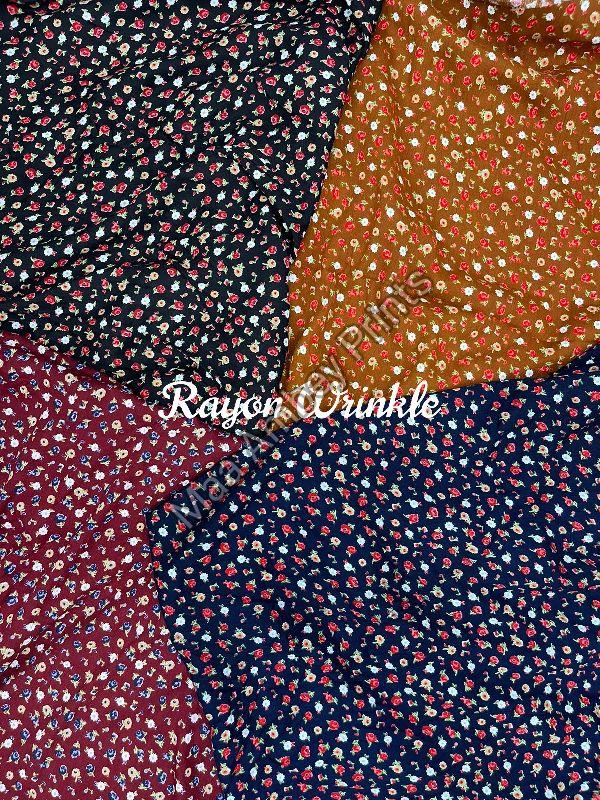 Rayon Wrinkle Fabrics Manufacturer Supplier from Surat India