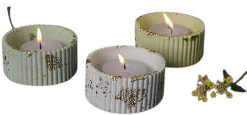 Fluted Design T-Light Candle Holder