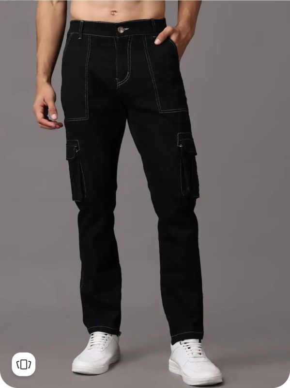 Mens Cargo Denim Jeans