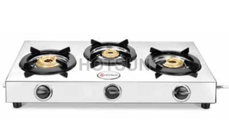 Three Burner Stainless Steel Gas Stove