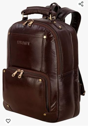 Leather Laptop Backpack