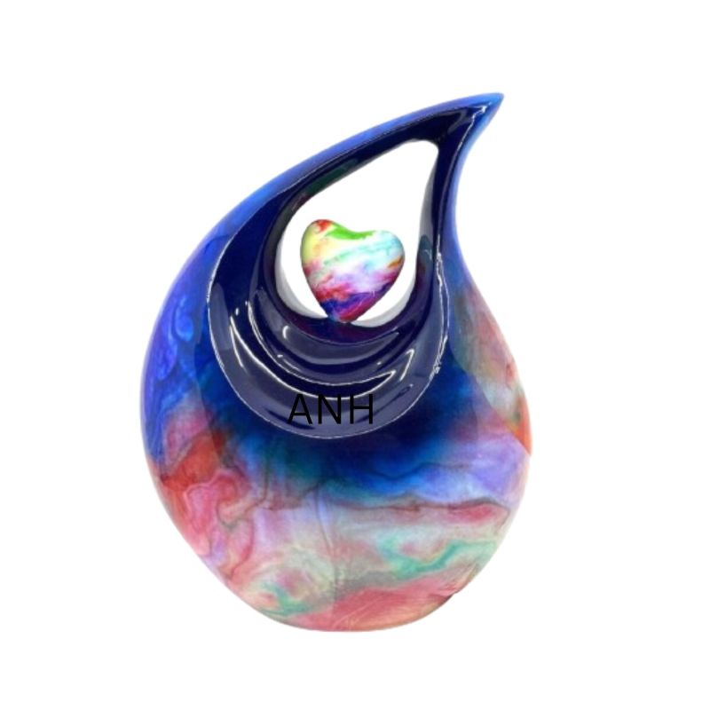 Enamel Tear Drop Cremation Urn