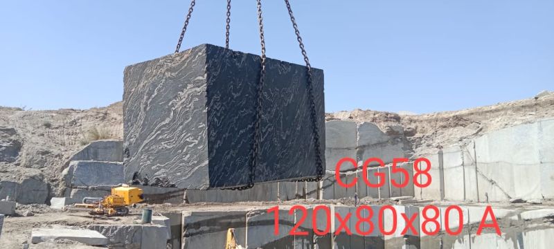 Zigzag Black Granite Slabs