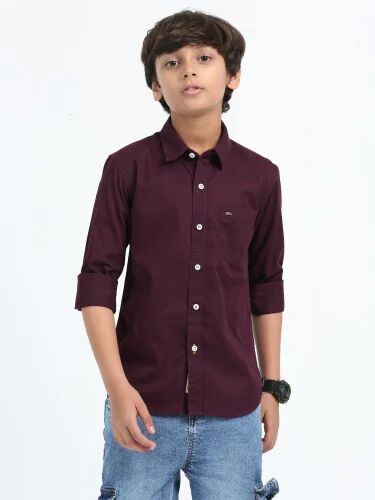 Kids Plain Cotton Shirt