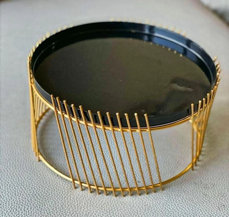 Golden Black Powdercoating Exclusive Metal Hamper Baskets