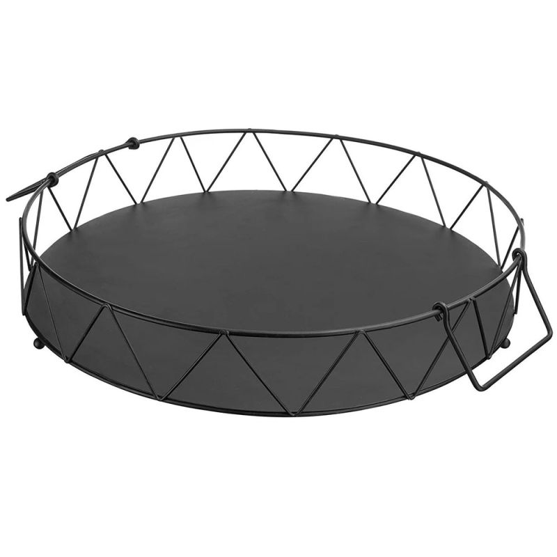 Round black Metal Wire Basket