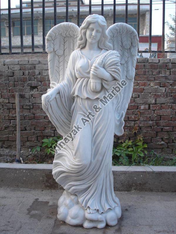 White Praying Ange Statue