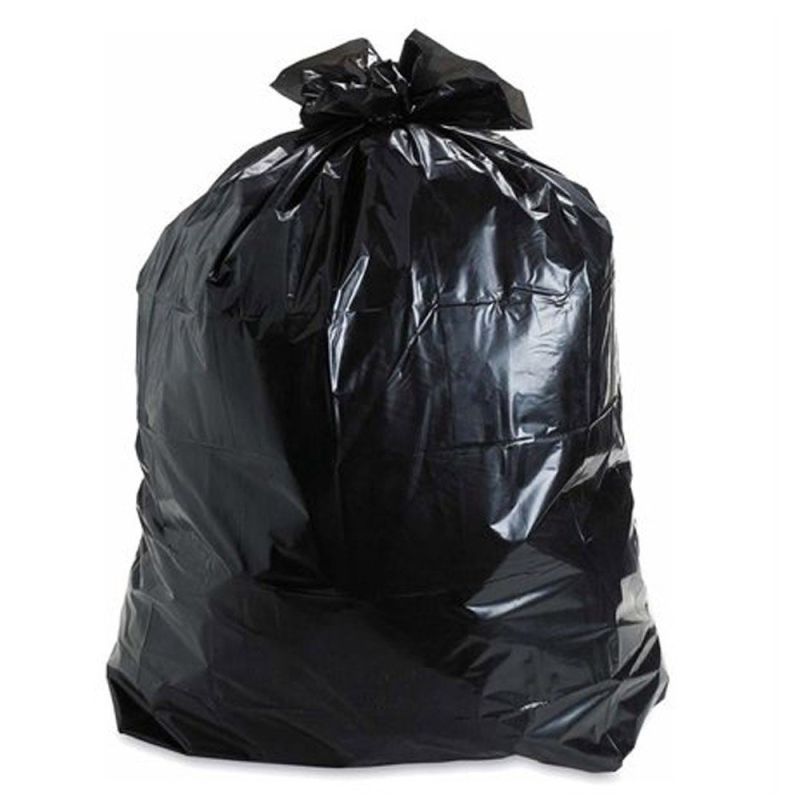 Black Plain Plastic Garbage Bags