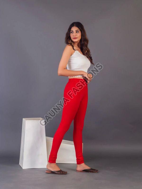 Red Churidar Leggings