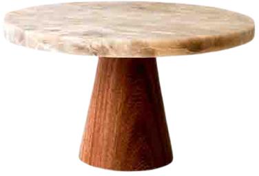 Cake Stand Wood & Marbel Top