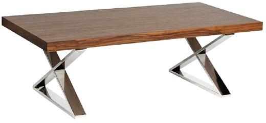 stainless steel & wood table