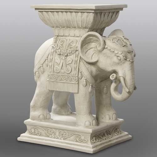 White Marble Elephant Statue