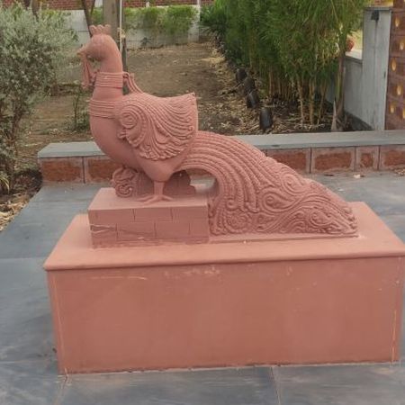 Sandstone Peacock Statue