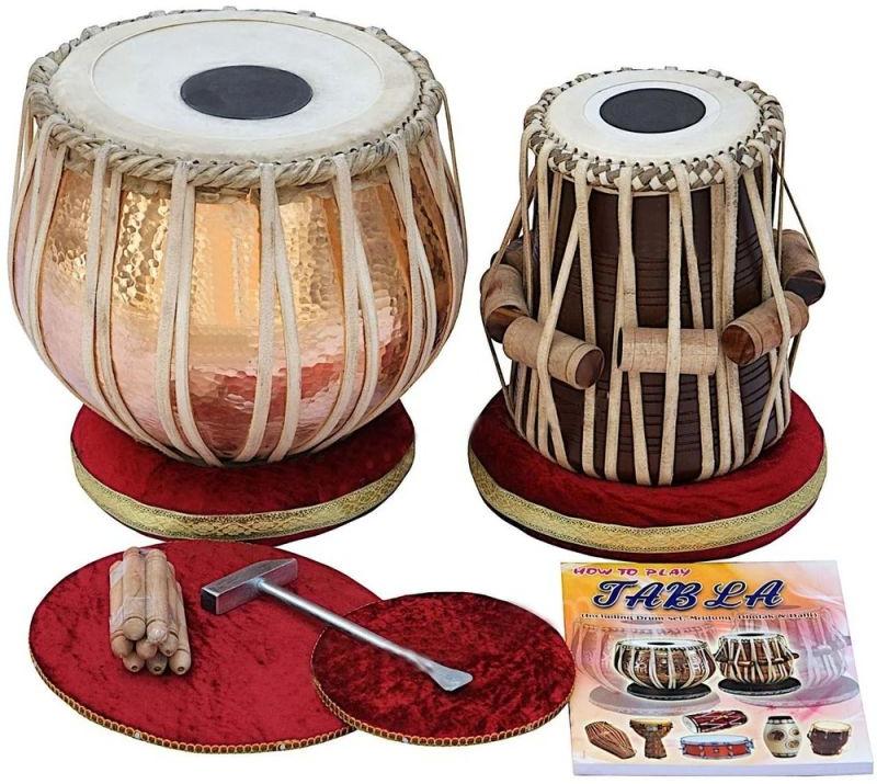 New Tabla Dugga Set Dayan Bayan Wood Drum Heavy Hammer Cushions