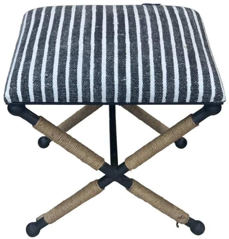 Iron Stool With Cushion Top