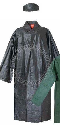Black Raincoat with Detached Hood