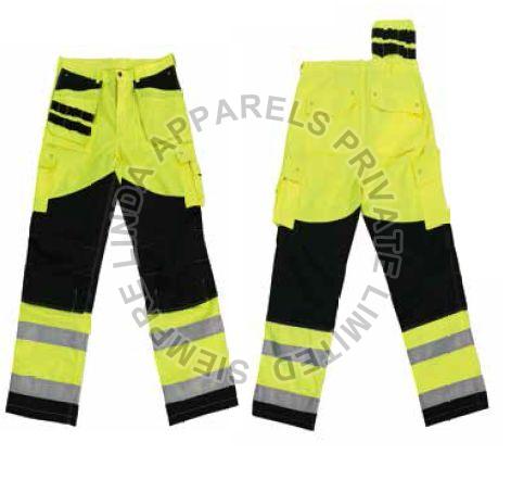 Mens Black and Neon Working Trouser