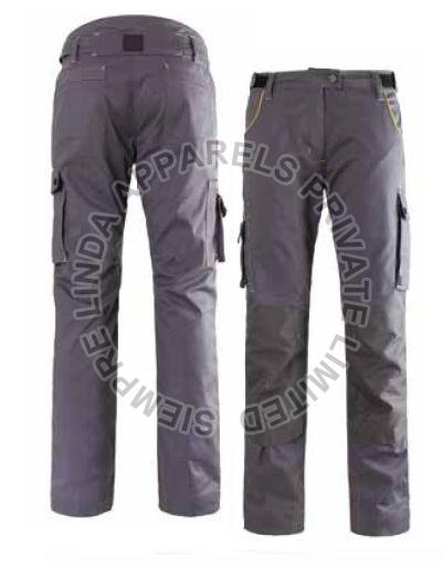 Mens Straight Fit Industrial Workwear Trousers