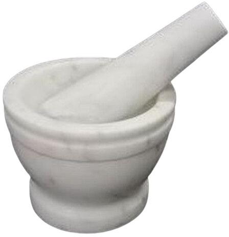 4x3 Inch White Marble Mortar & Pestle