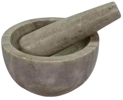 5x2.5 Inch Beige Marble Mortar & Pestle