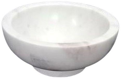 7x3.5 Inch White Marble Bowl