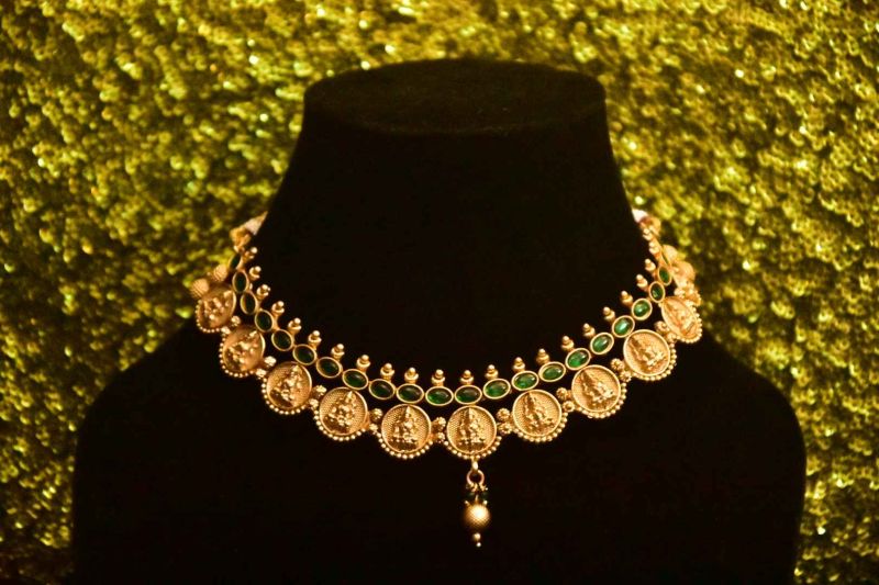 Brass Golden Necklace Set