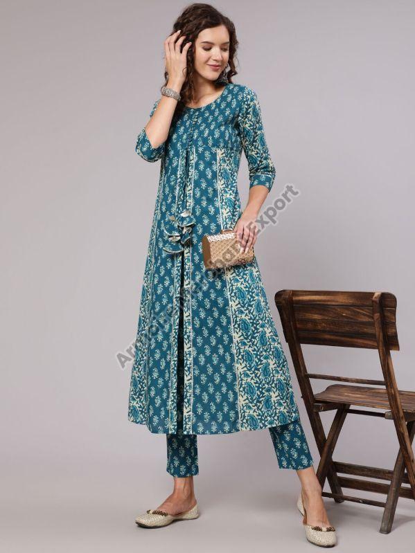 Ladies Cotton Printed Kurta Set