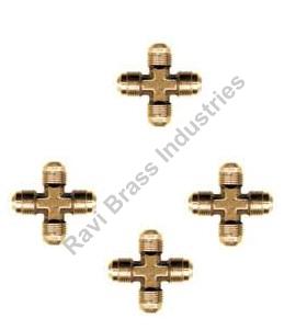 Brass 4 Way Cross