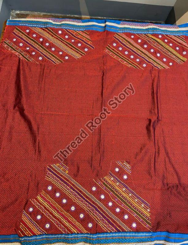 Pure Ilkal Cotton Red Blouse Fabric