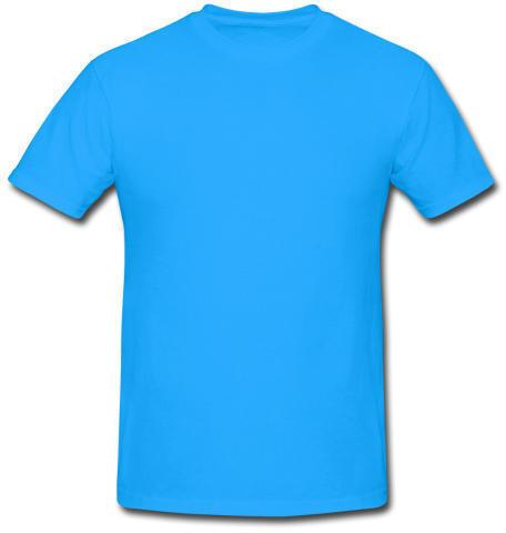 Mens Sky Blue Round Neck T-Shirts