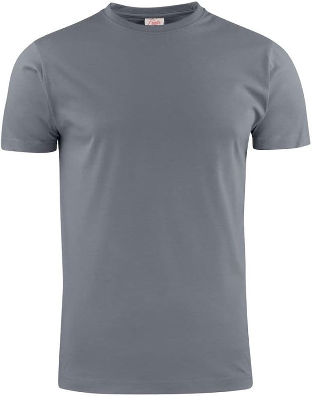 Mens Steel Grey Round Neck T-Shirts